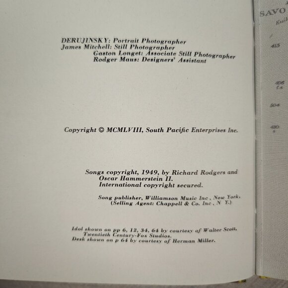 The Tale Of South Pacific Rodger and Hammerstein Hardcover 1958 - Picture 5 of 9